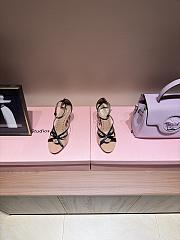 VLTN Bepointy Sandal in Patent Leather and Kidskin Pink/Black 100mm - 5