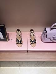VLTN Bepointy Sandal in Patent Leather and Kidskin Pink/Black 100mm - 2