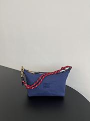 Miumiu Gabardine Pouch Blue/Red 5NE841 - 18.5x14x10cm - 1