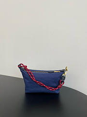 Miumiu Gabardine Pouch Blue/Red 5NE841 - 18.5x14x10cm - 6