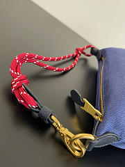 Miumiu Gabardine Pouch Blue/Red 5NE841 - 18.5x14x10cm - 4