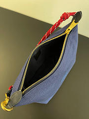 Miumiu Gabardine Pouch Blue/Red 5NE841 - 18.5x14x10cm - 5