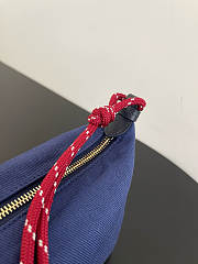 Miumiu Gabardine Pouch Blue/Red 5NE841 - 18.5x14x10cm - 2