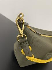 Miumiu Gabardine Pouch Green/Yellow 5NE841 - 18.5x14x10cm - 2