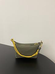 Miumiu Gabardine Pouch Green/Yellow 5NE841 - 18.5x14x10cm - 4