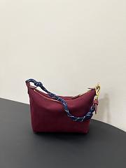Miumiu Gabardine Pouch Cherry/Blue 5NE841 - 18.5x14x10cm - 2