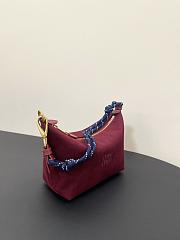 Miumiu Gabardine Pouch Cherry/Blue 5NE841 - 18.5x14x10cm - 3
