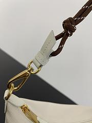 Miumiu Gabardine Pouch White/Brown 5NE841 - 18.5x14x10cm - 5