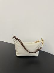 Miumiu Gabardine Pouch White/Brown 5NE841 - 18.5x14x10cm - 4
