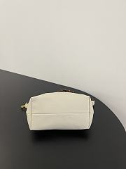 Miumiu Gabardine Pouch White/Brown 5NE841 - 18.5x14x10cm - 3