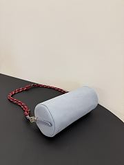 Miumiu Gabardine Pouch Light Blue/Red 5NE853 - 22x9x9cm - 4