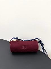 Miumiu Gabardine Pouch Cherry/Blue 5NE853 - 22x9x9cm - 1
