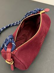 Miumiu Gabardine Pouch Cherry/Blue 5NE853 - 22x9x9cm - 4