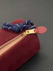 Miumiu Gabardine Pouch Cherry/Blue 5NE853 - 22x9x9cm - 6