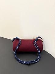 Miumiu Gabardine Pouch Cherry/Blue 5NE853 - 22x9x9cm - 5