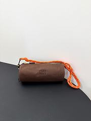 Miumiu Gabardine Pouch Brown/Orange 5NE853 - 22x9x9cm - 1