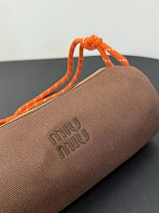 Miumiu Gabardine Pouch Brown/Orange 5NE853 - 22x9x9cm - 5