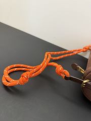 Miumiu Gabardine Pouch Brown/Orange 5NE853 - 22x9x9cm - 4