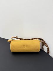 Miumiu Gabardine Pouch Yellow/Brown 5NE853 - 22x9x9cm - 1