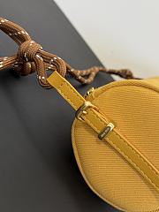 Miumiu Gabardine Pouch Yellow/Brown 5NE853 - 22x9x9cm - 2