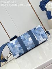 LV Keepall Bandouliere 25 Damoflage Canvas Indigo Blue M28600 - 25x15x11cm - 6
