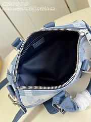 LV Keepall Bandouliere 25 Damoflage Canvas Indigo Blue M28600 - 25x15x11cm - 5