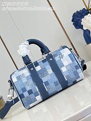 LV Keepall Bandouliere 25 Damoflage Canvas Indigo Blue M28600 - 25x15x11cm - 3
