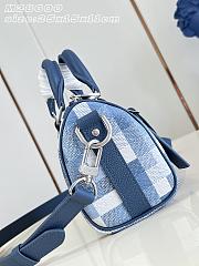LV Keepall Bandouliere 25 Damoflage Canvas Indigo Blue M28600 - 25x15x11cm - 4