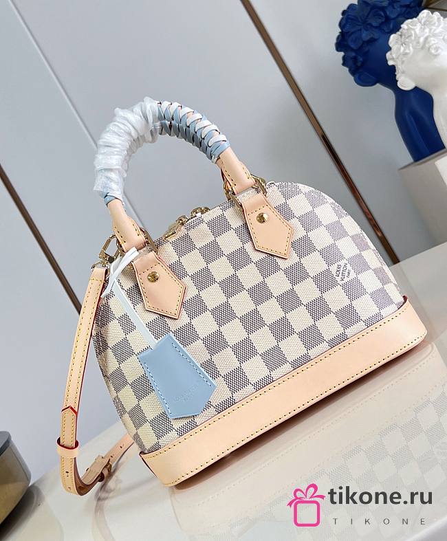 LV Alma BB Bag Damier Azur/Olympus Blue/White N40902 - 23.5x17.5x11.5cm - 1