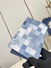 LV Passport Cover Damoflage Canvas Indigo Blue M28616 - 14x2.5x10cm - 5