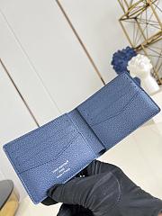 LV Slender Wallet Damoflage Canvas Indigo Blue M28591 - 11x8.5x2cm - 6