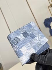 LV Slender Wallet Damoflage Canvas Indigo Blue M28591 - 11x8.5x2cm - 5
