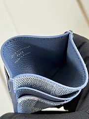 LV Double Card Holder Damoflage Canvas Indigo Blue M2A075 - 11x7x1.5cm - 4