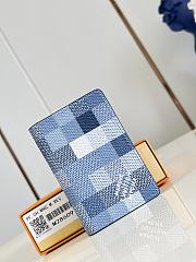 LV Pocket Organiser Damoflage Canvas Indigo Blue M28609 - 7.5x11x1cm - 1