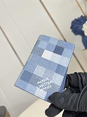 LV Pocket Organiser Damoflage Canvas Indigo Blue M28609 - 7.5x11x1cm - 6