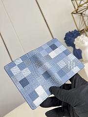 LV Pocket Organiser Damoflage Canvas Indigo Blue M28609 - 7.5x11x1cm - 2