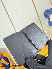 LV Pocket Organiser Monogram Shadow Black M62899 - 7.5x11x1cm - 4