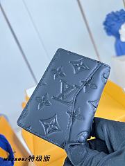 LV Pocket Organiser Monogram Shadow Black M62899 - 7.5x11x1cm - 3