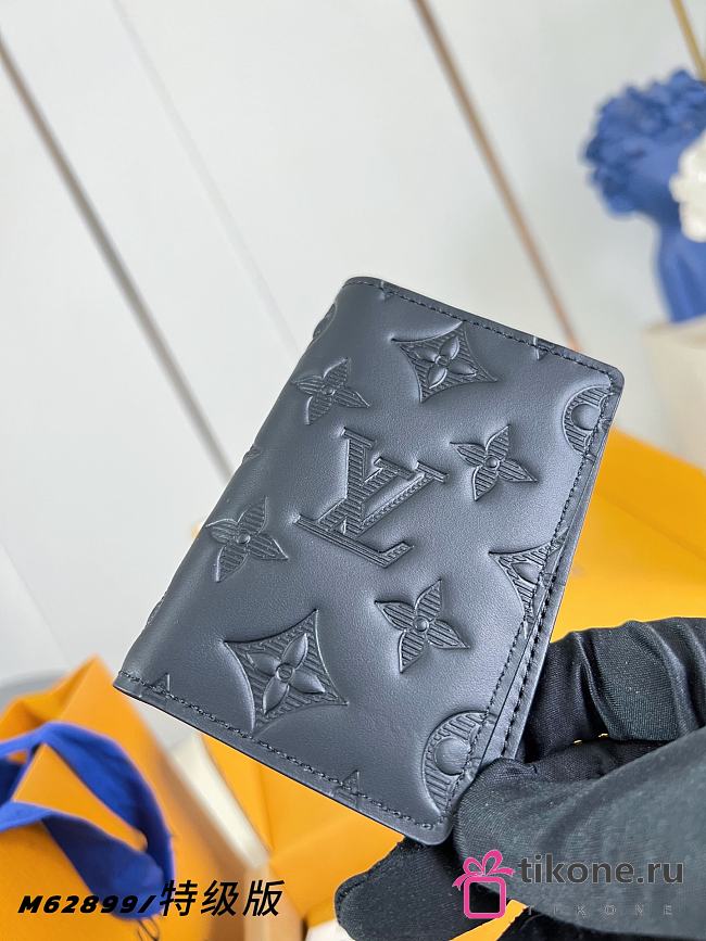 LV Pocket Organiser Monogram Shadow Black M62899 - 7.5x11x1cm - 1