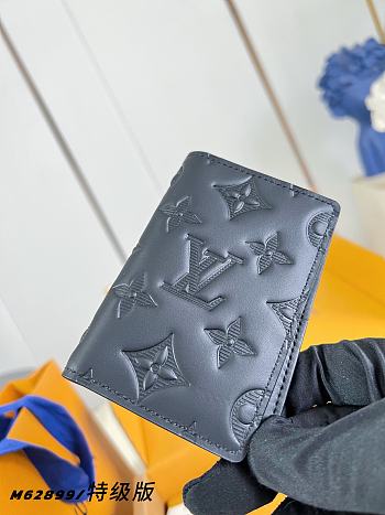 LV Pocket Organiser Monogram Shadow Black M62899 - 7.5x11x1cm