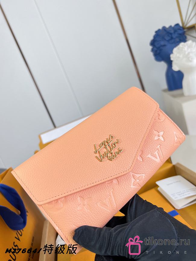 LV Sarah Wallet Monogram Empreinte Leather Peach M27664 - 19x10.5x2.5cm - 1
