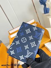 LV Passport Cover Monogram Shadow Navy Blue M29132 - 14x2.5x10cm - 3