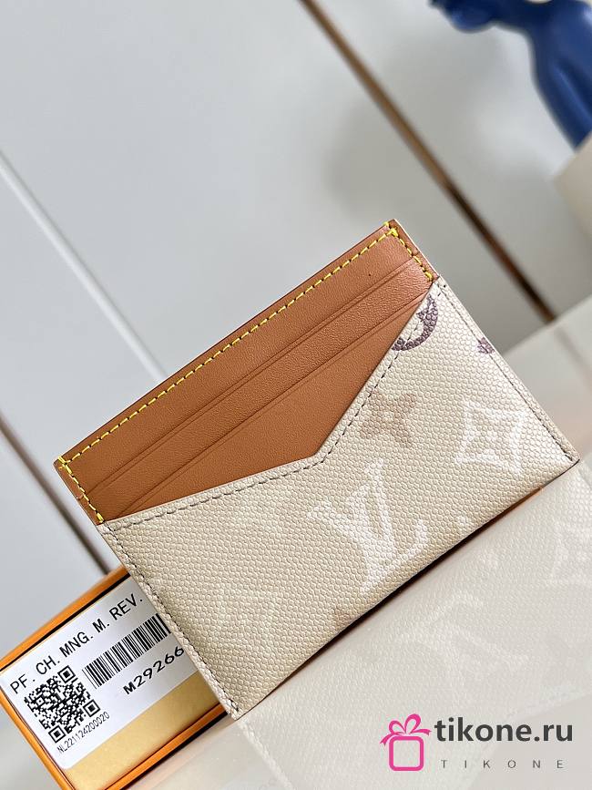 LV Porte-Cartes Triple Monogram Surplus Canvas Sand Beige M29266 - 11x8x0.5cm - 1