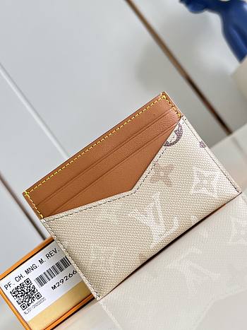 LV Porte-Cartes Triple Monogram Surplus Canvas Sand Beige M29266 - 11x8x0.5cm