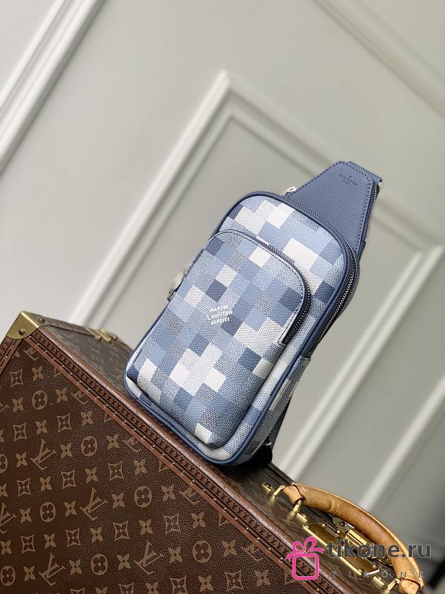 LV Avenue Slingbag Damoflage Canvas Indigo Blue M28589 - 31x20x10cm - 1