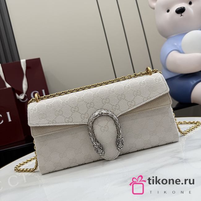 Gucci Dionysus Medium Shoulder Bag Ivory GG Canvas ‎874735 - 28x14x7cm - 1