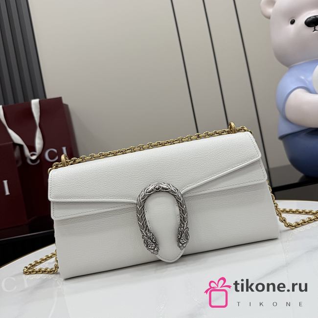 Gucci Dionysus Medium Shoulder Bag White Leather ‎874735 - 28x14x7cm - 1