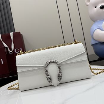 Gucci Dionysus Medium Shoulder Bag White Leather ‎874735 - 28x14x7cm