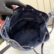 Gucci Venice Small Bucket Bag Dark Blue Washed GG Denim 875237 - 23.5x21x14cm - 2