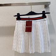 Gucci GG Extra Fine Cotton Jacquard Skirt White - 4